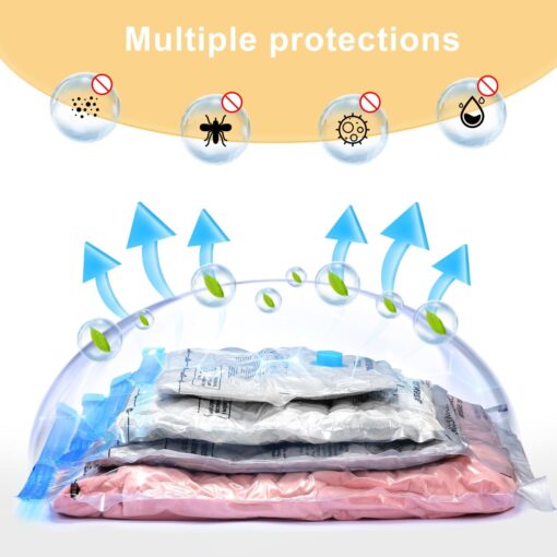 Combo 12 Pack Travel Vacuum Bags with Prtable Electric Pump,Vacuum Seal Bags for Clothing,Space Saver Vacuum Storage Bags,Vacuum Travel Bags for Luggage,Travel Essentials - Image 6