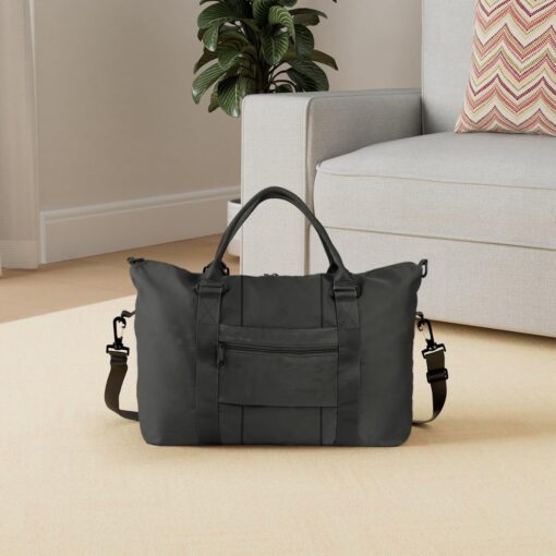 Travel Duffle Bag, Weekender Travel Bag Men Small Gym Bag for Women, Hospital Bag for Labor and Delivery, Overnight Bag Luggage Bag with Trolley Sleeve, Airplane Travel Essentials for Flying(Black) - Image 8