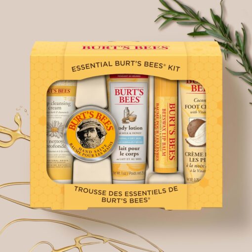 Burt's Bees Gifts Ideas - Essential Everyday Beauty Set, 5 Travel Size Products - Deep Cleansing Cream, Hand Salve, Body Lotion, Foot Cream and Lip Balm - Image 10