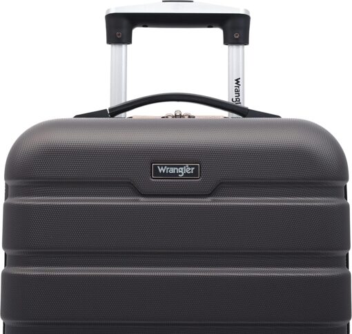 Wrangler Hardside Spinner Carry-On Luggage, Charcoal, 22-Inch - Image 5