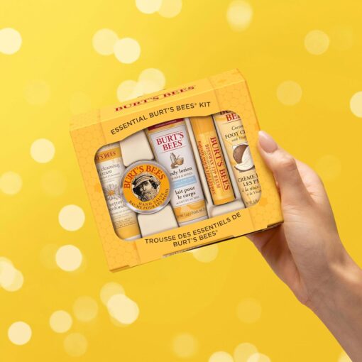 Burt's Bees Gifts Ideas - Essential Everyday Beauty Set, 5 Travel Size Products - Deep Cleansing Cream, Hand Salve, Body Lotion, Foot Cream and Lip Balm - Image 11